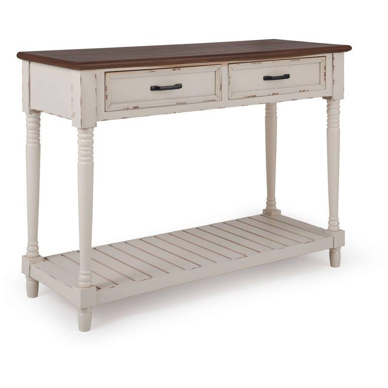 Baker Console Table Antique White - ClickDecor