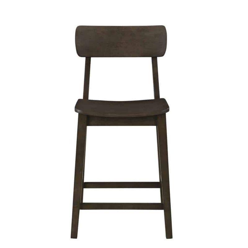 Boraam Torino Wood Counter Height Barstool Carbonite Finish