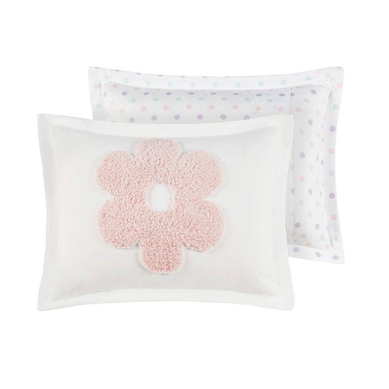 Gracie Floral Reversible Tufted Chenille Duvet Cover Set