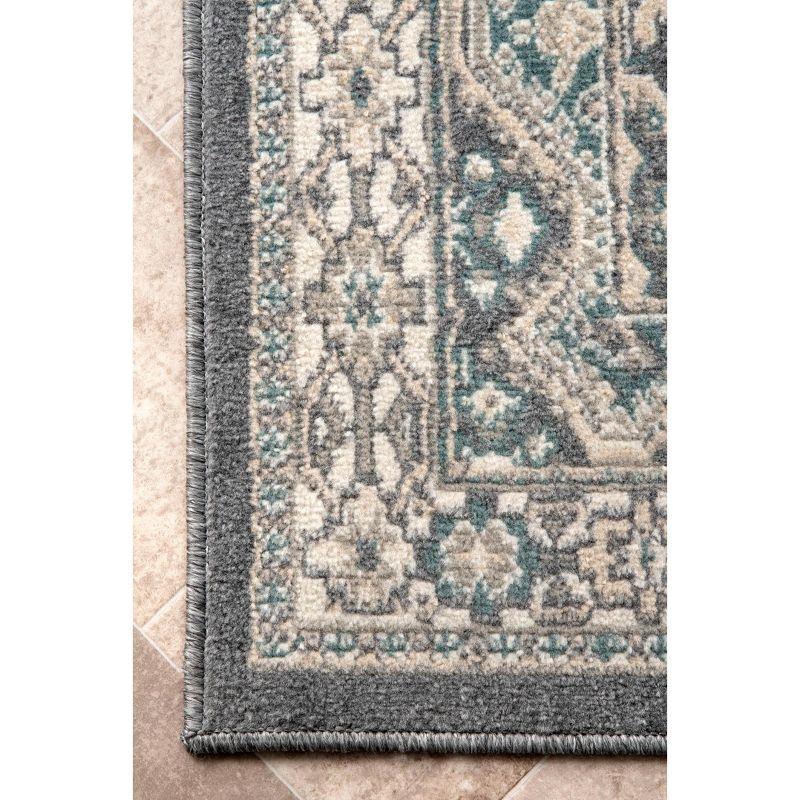 Nuloom 9x12 Becca  Tiled Indoor Area Rug, Charcoal, Faded Transitional Design, Stain Resistant, BedroomLiving Room, Kitchen,
