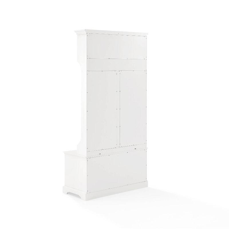 Sarah Hall Tree White - Crosley: Entryway Organizer with Shelving, Coat Hooks, Shoe Cabinet