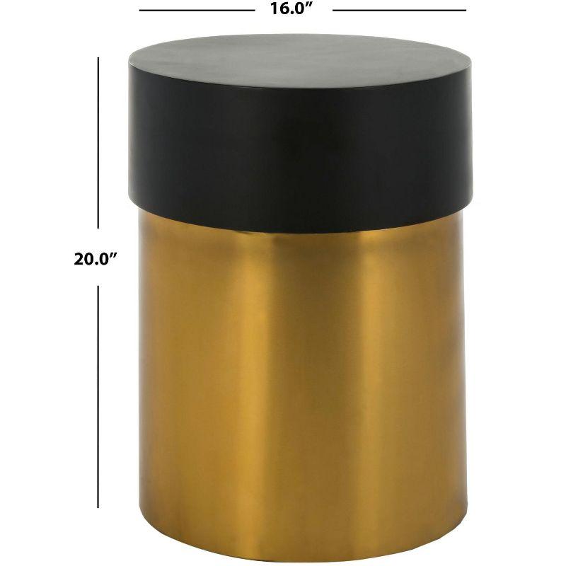 Solstice Round Side Table - ACC3201A - Black/Gold - Safavieh