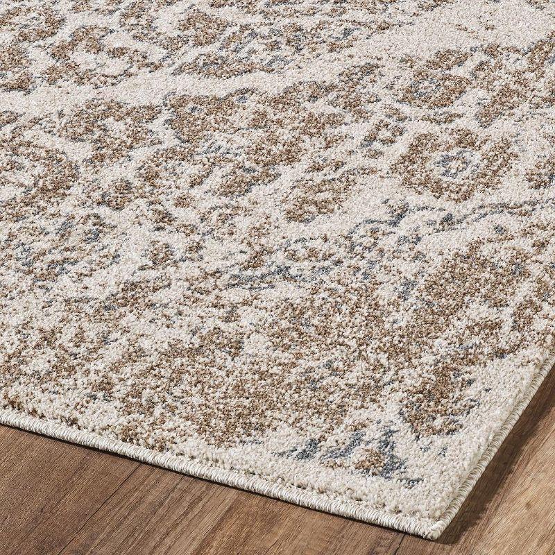 Luxe Weavers Victoria Collection Beige 5x7 Floral Area Rug