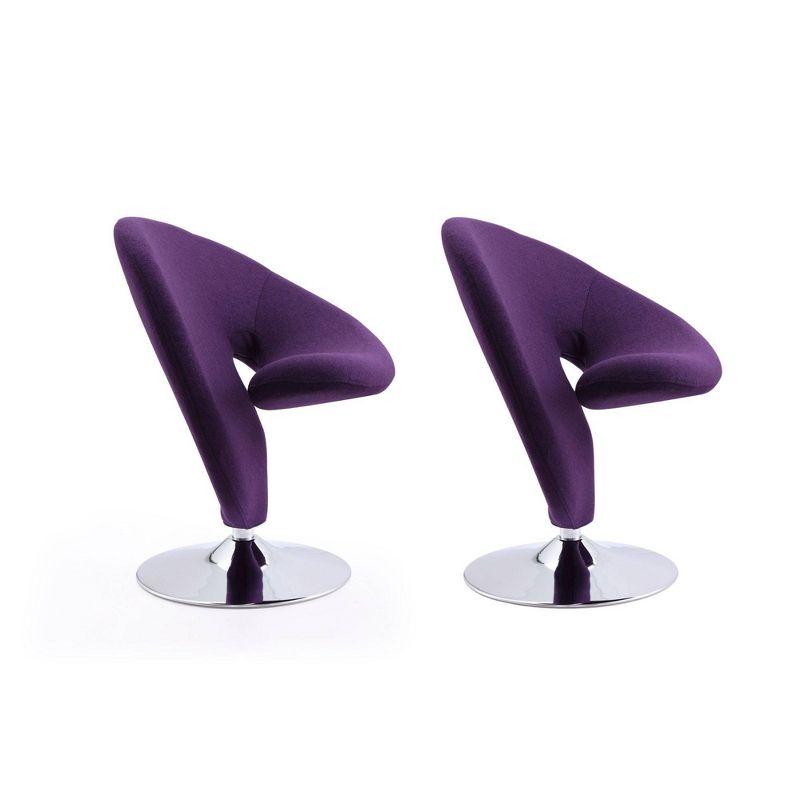 Wade Logan® Chenyu Upholstered Swivel Accent Chair (Set of 2)