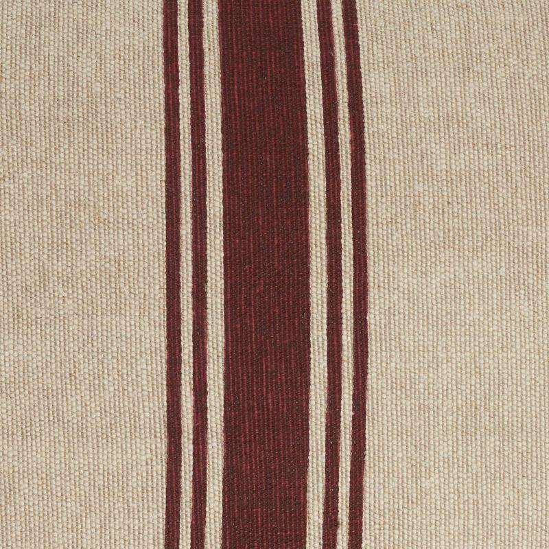 20"x20" Oversize Life Styles Woven Cotton Linen Striped Indoor Square Throw Pillow Maroon - Mina Victory