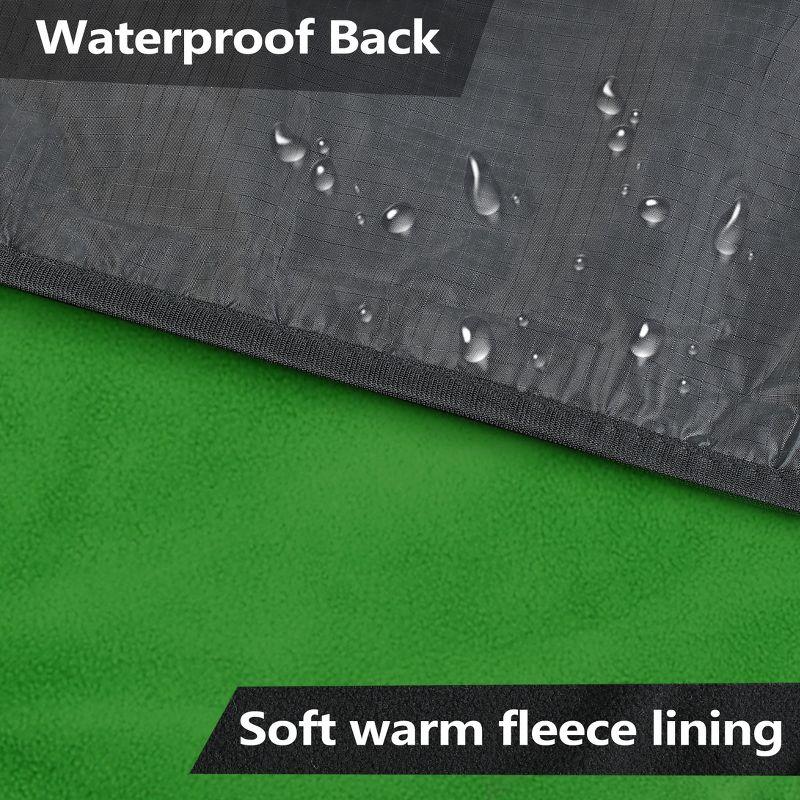 Catalonia Waterproof Outdoor Blanket for Cold Weather, Windproof Stadium Blankets for Sport Events, Wearable Weatherproof Blanket, Green