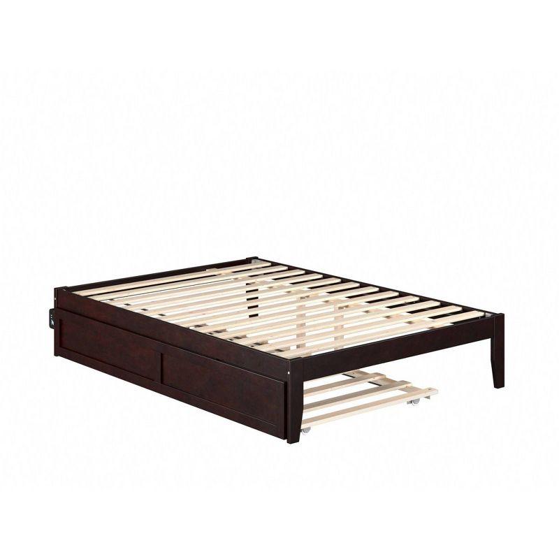 Espresso Full Platform Bed with Twin Trundle and Drawers