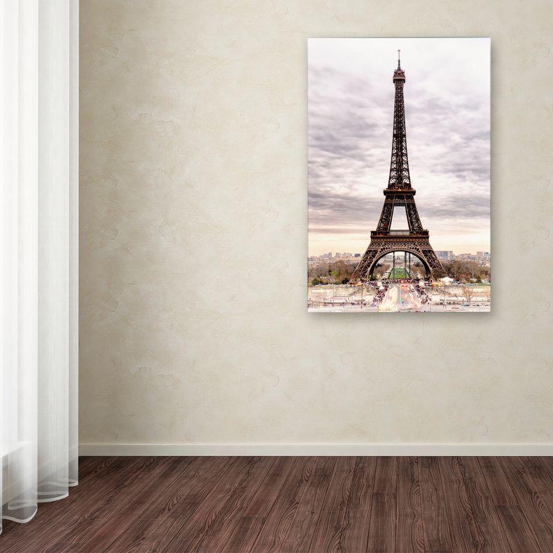 Trademark Fine Art -Philippe Hugonnard 'The Eiffel Tower' Canvas Art - 12''x19''