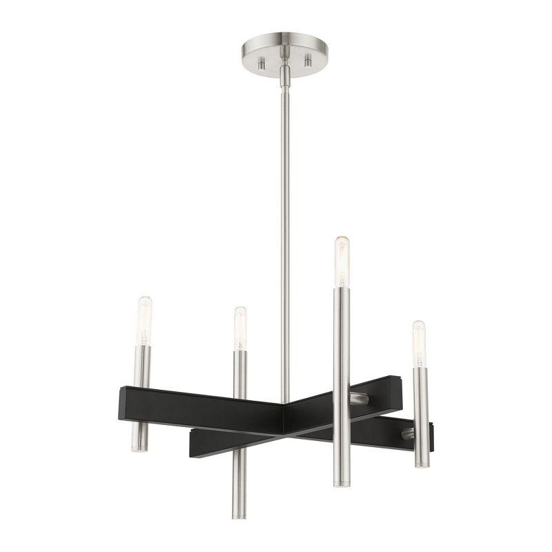 Livex Lighting Denmark 4 - Light Chandelier in  Brushed Nickel