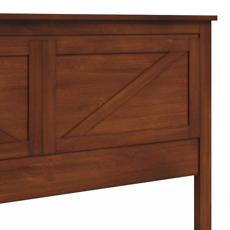 Glenwillow Home Farmhouse Style Wood Panel Headboard in Black, Queen Size