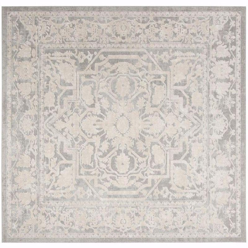 Reflection RFT665 Power Loomed Indoor Area Rug - Light Grey/Cream - 6'7"x6'7" - Safavieh.