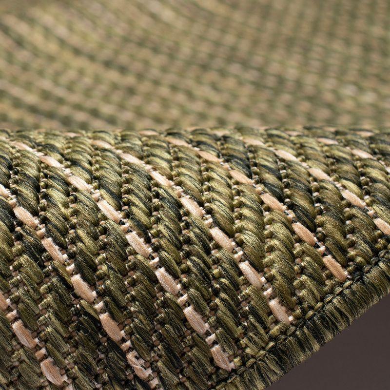 Liora Manne Carmel Texture Stripe Indoor/Outdoor Rug Green 7'10" x 9'10"
