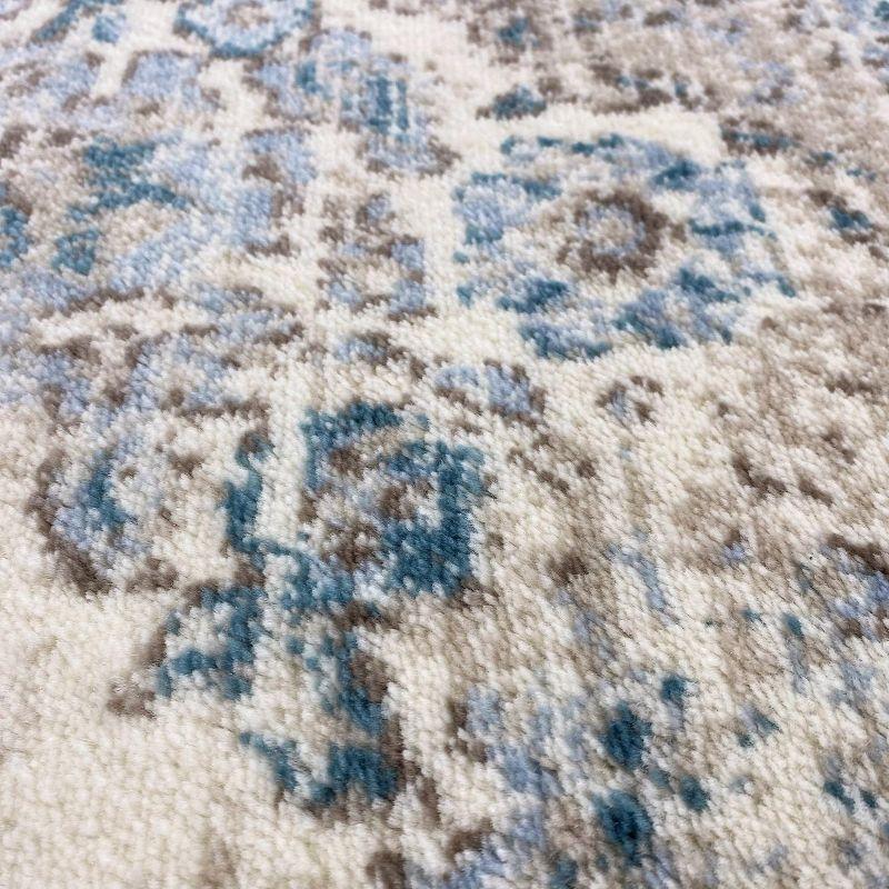 Luxe Weavers Victoria Collection Cream 2x7 Floral Area Rug
