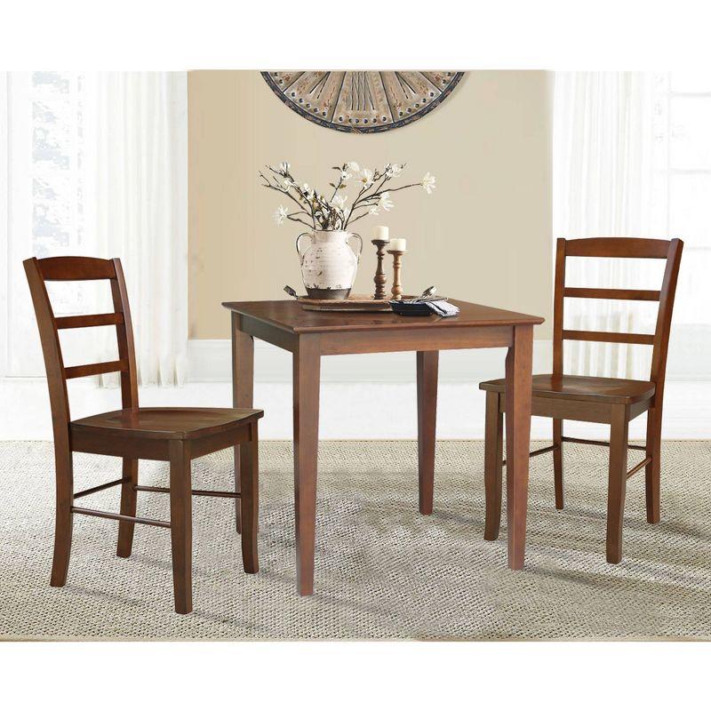 International Concepts 2 - Person Solid Wood Solid Wood Top Four Leg Dining Set