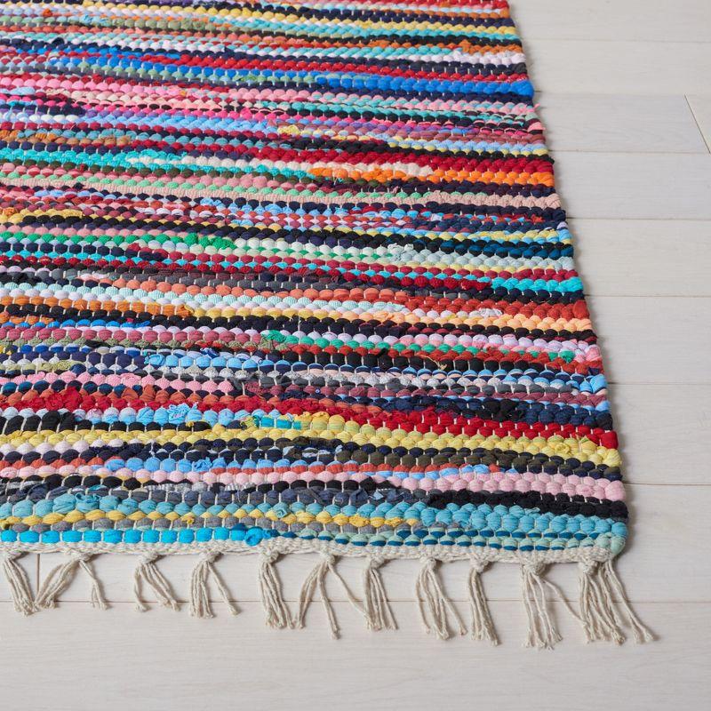 Rag Area Rug RAR128 Hand Woven Area Rug - Multi - 4'x6' - Safavieh.