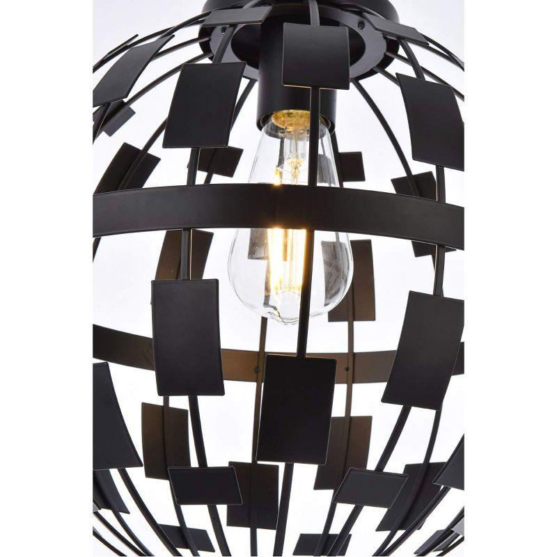 Elegant Lighting Levante 1 light pendant in black