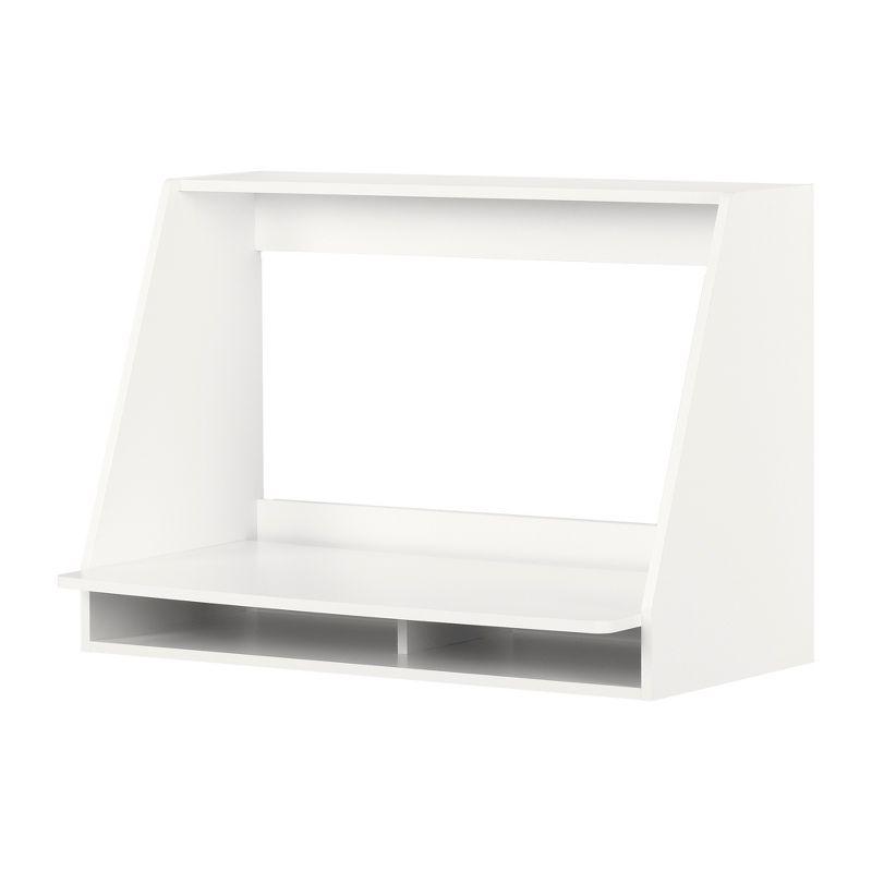 Pure White Wall Mounted Floating Writing Desk