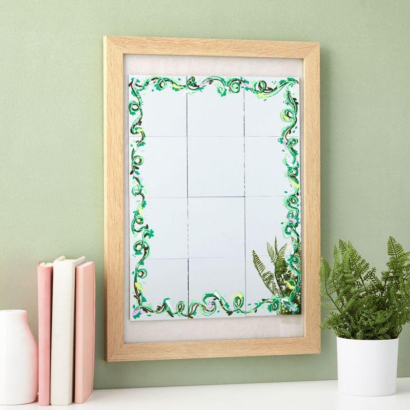 50 Pack Craft Square Mirror Mosaic Tiles 4" for DIY Projects Art & Crafts Home Decorations