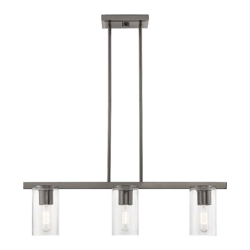 Livex Lighting Clarion 3 - Light Chandelier in  Black Chrome