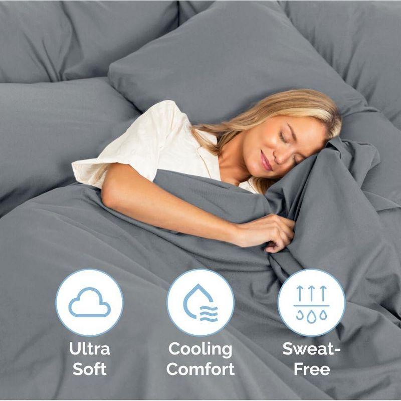 CGK Linens 4 Piece Sheet Set Premium Cooling, Soft & Wrinkle Free Sheet Set