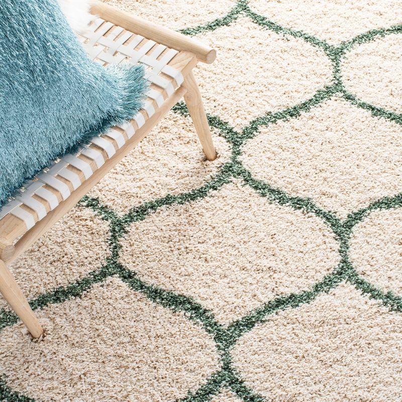 Hudson Shag SGH280 Power Loomed Area Rug - Ivory/Green - 5'3"x7'6" - Safavieh.