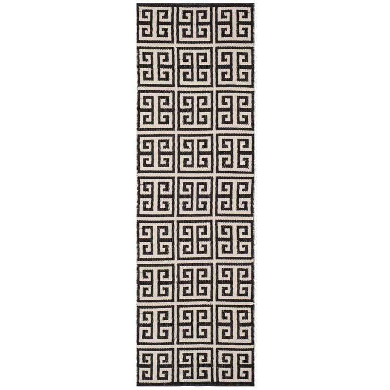 Montauk MTK724 Hand Woven Indoor Runner Rug - Black/Ivory - 2'3"x7' - Safavieh.
