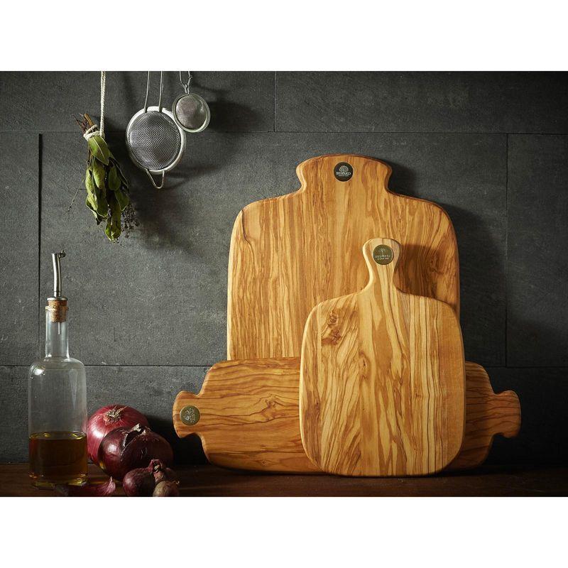 Berard Olivewood Rectangular Cutting Board with Handle