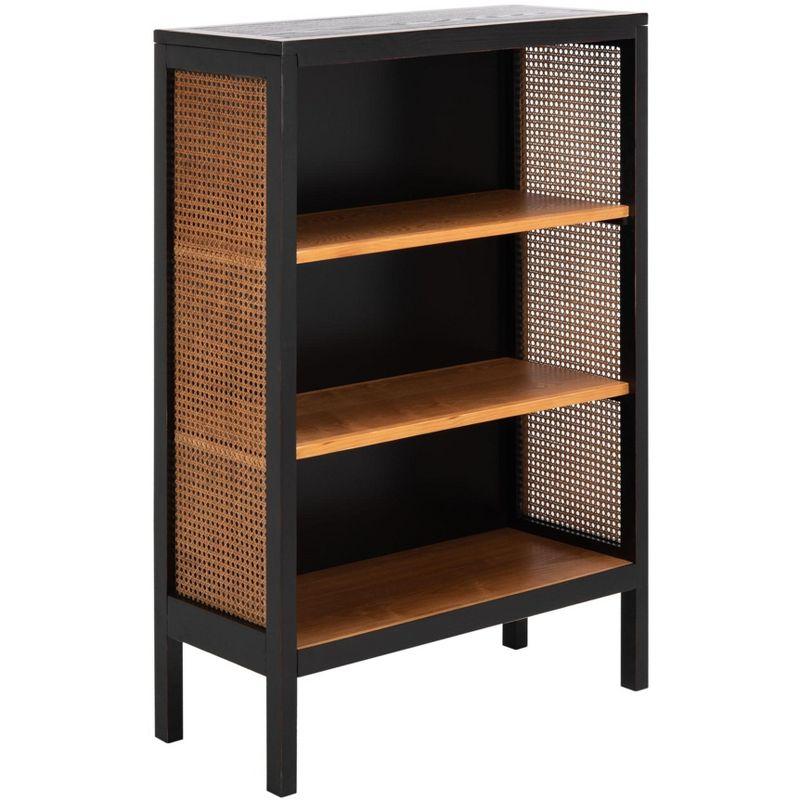 Franz 3 Shelf Wood Back Etagere - ETG2104 - Black/Natural - Safavieh