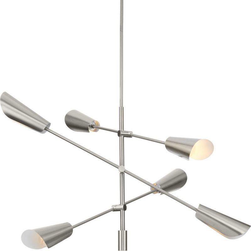 Cornett Brushed Nickel 6-Light Sputnik Chandelier