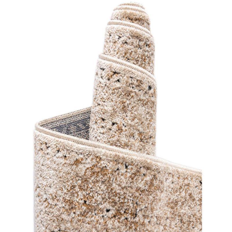 Unique Loom Chateau Collection Area Rug - Jefferson (7' 1" Square Beige/Light Brown)