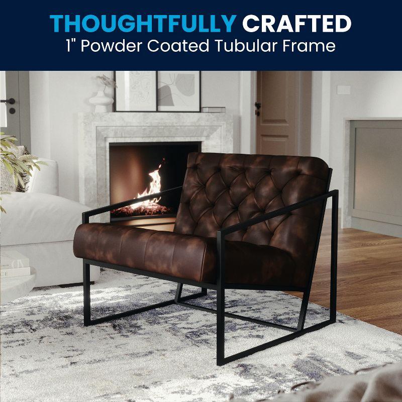 Flash Furniture Hercules Madison Bomber Jacket LeatherSoft Tufted Lounge Chair