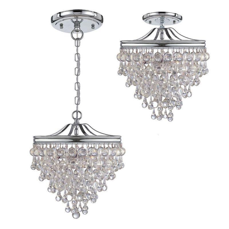 Crystorama Lighting Calypso 3 - Light Semi-Flush Mount in  Vibrant Bronze