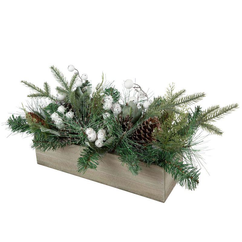 Northlight Mixed Pine with Pine Cones and Berries Christmas Floral Arrangement - 20"