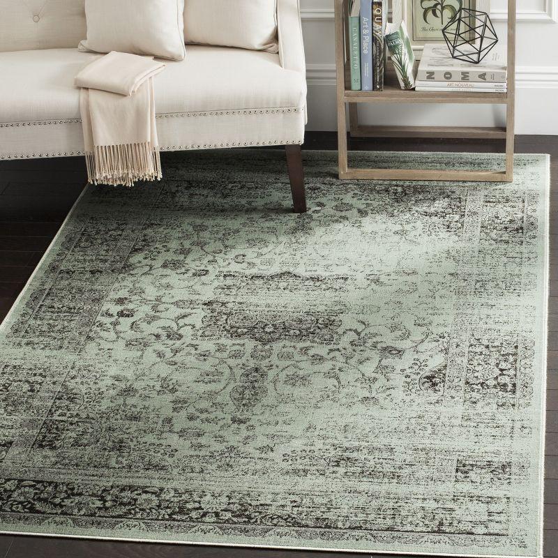 Vintage VTG113 Power Loomed Indoor Skid-Resistant Area Rug - Spruce - 4'x5'7" - Safavieh