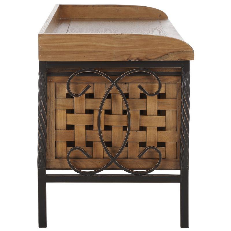 Isaac Wooden Storage Bench - AMH6530 - Oak - Safavieh Couture