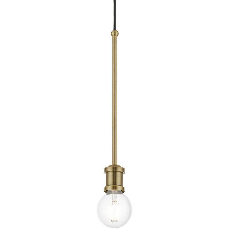 Livex Lighting Lansdale 1 - Light Pendant in  Antique Brass