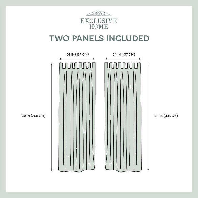 Set of 2 Indoor/Outdoor Solid Cabana Tab Top Window Curtain Panel - Exclusive Home