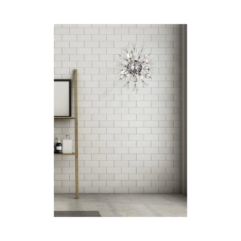 Vera 19'' Chrome Crystal Starburst Dimmable Wall Sconce