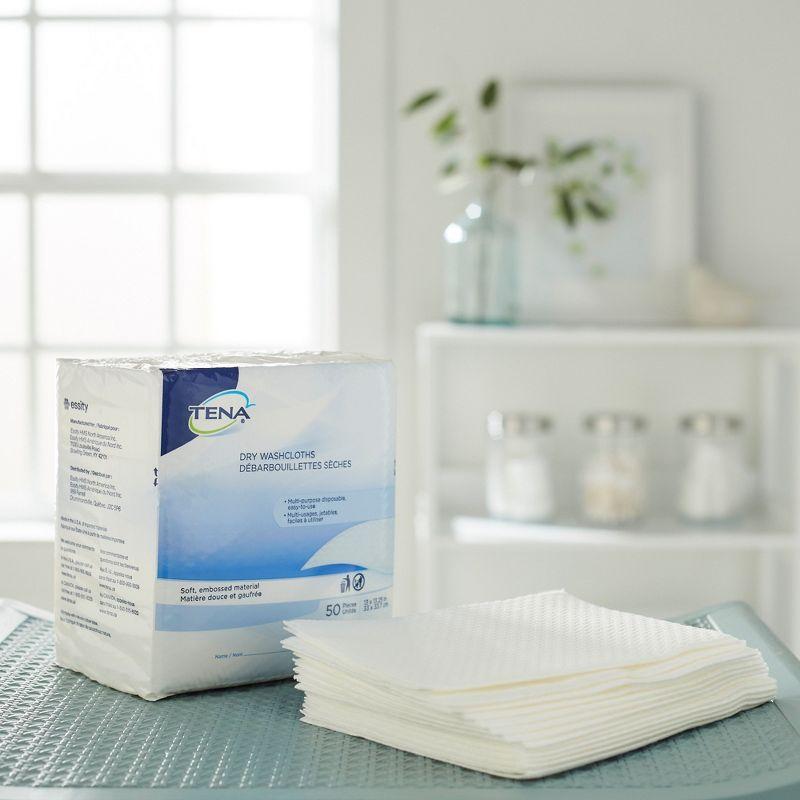 TENA ProSkin White Disposable Incontinence Washcloths, 50 Count