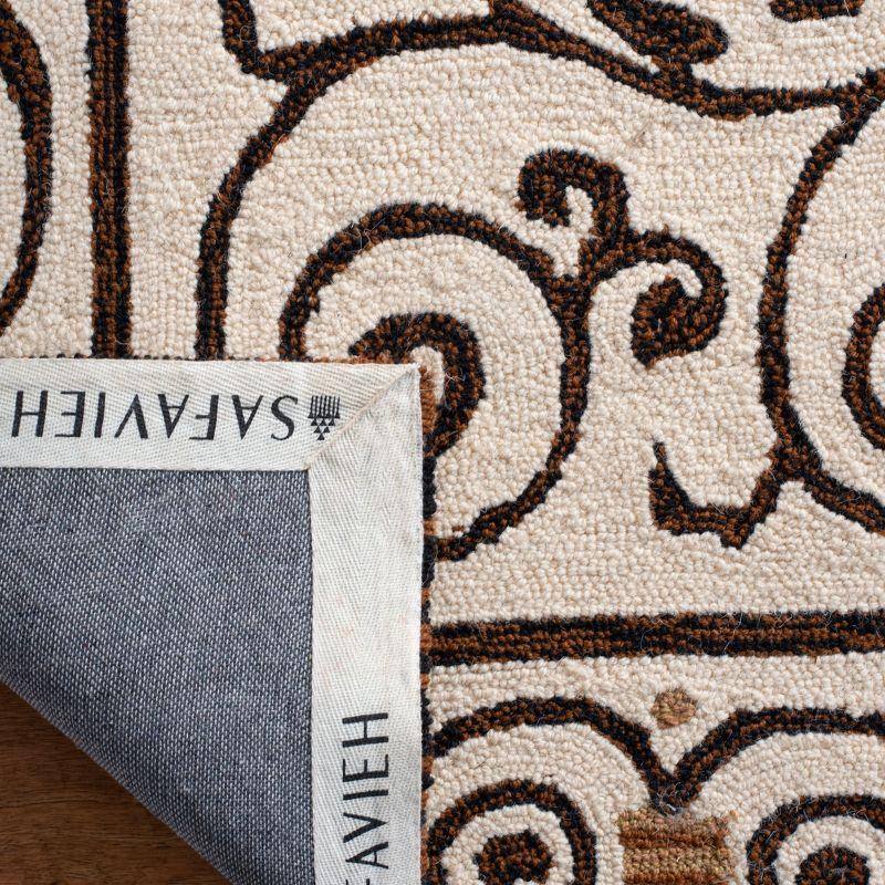 Chelsea HK11 Handmade Area Rug - 3'9"x5'9" - Ivory/Dark Brown - Safavieh