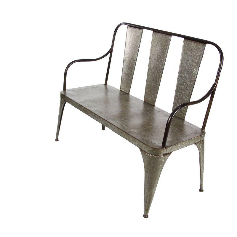 Metal Garden Bench - Olivia & May: Fade-Resistant, 2-Seater, Non-Upholstered, 40" Height