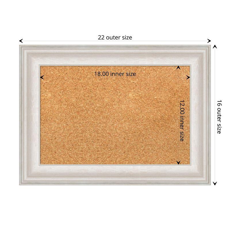 Amanti Art Natural Cork Board Framed Trio White Wash Silver Bulletin Board 22 in. x 16 in.