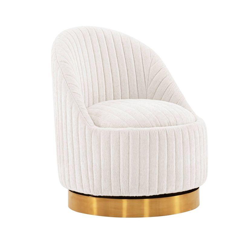 Leela Modern Swivel Boucle Upholstered Accent Chair - Manhattan Comfort