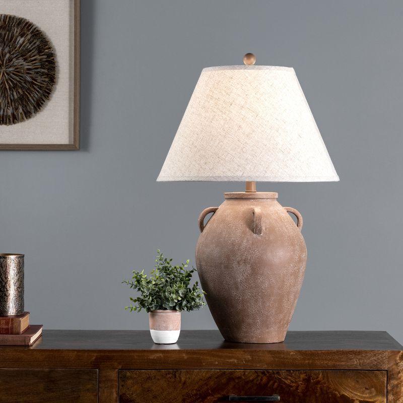 Kavala 29" White Resin Urn Table Lamp