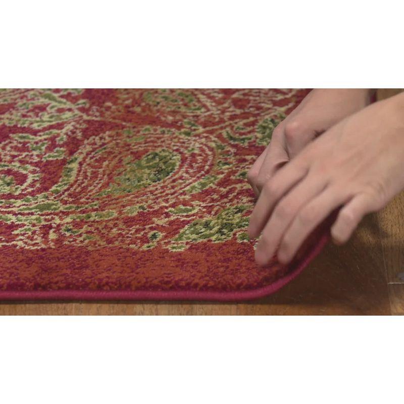 Beige and Multicolor Traditional Paisley Area Rug