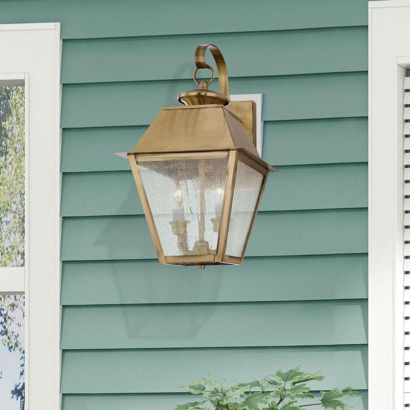 Livex Lighting Mansfield 2 - Light Wall Light in  Antique Brass