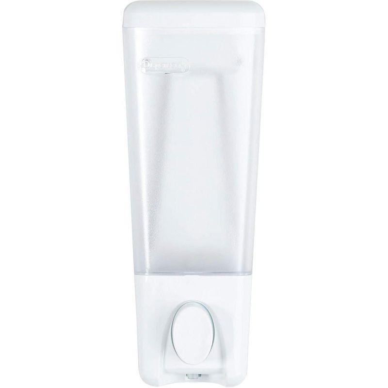 Clear and White Acrylic Lotion/Soap Dispenser, 8.1 in.