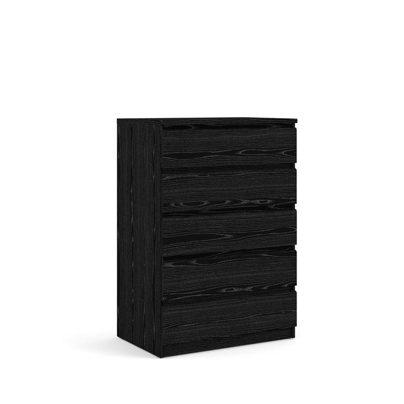 Wood Scottsdale 5 Drawer Chest in Black Woodgrain-Tvilum