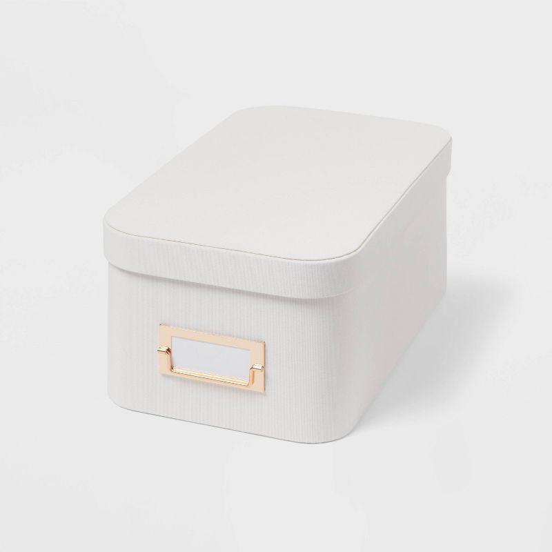 Small Decorative Fabric Box Ivory - Brightroom™