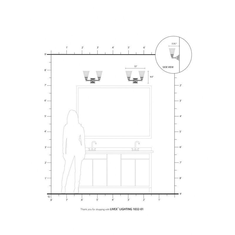 Livex Lighting Mission 2 - Light Vanity in  Antique Brass